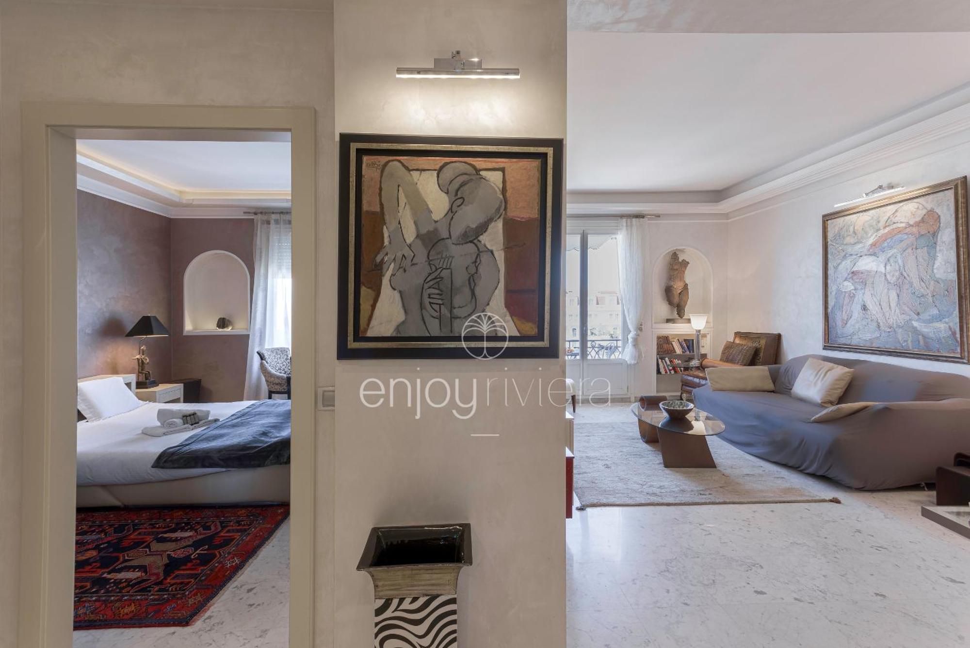 Palais Miramar Suite Art Modern - Derniere Etages Vue Mer - 75M De Confort - En Face Des Plages -Wifi - Clim Cannes Buitenkant foto